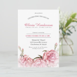 Celebrating the life of Floral Funeral Invitation