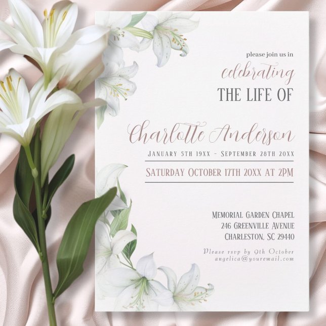 Celebrating the life of Funeral Invitation (Creator Uploaded)