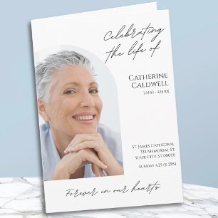 Celebrating The Life Of Modern Arch Funeral Programme