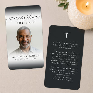 Celebrating the Life of Photo Funeral Prayer Card