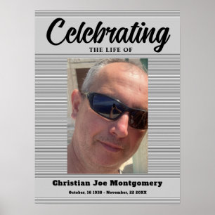 Celebrating the life Photo Funeral Poster