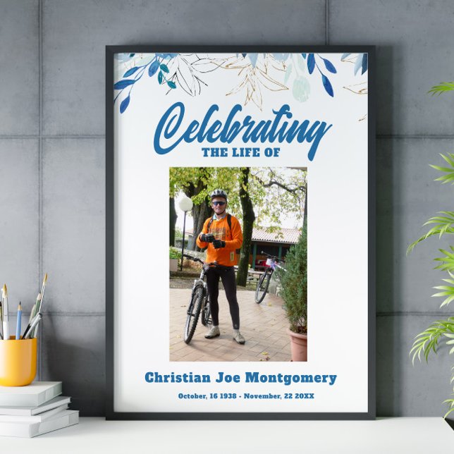 Celebrating the life  Photo Funeral  Poster (Creator Uploaded)