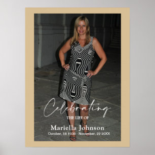 Celebrating the life Woman Funeral Poster