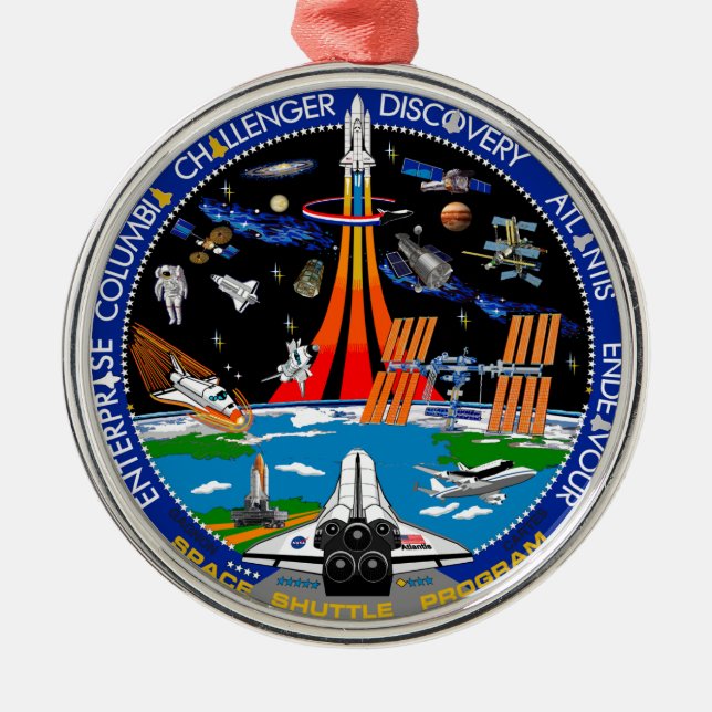 Celebrating the Shuttle Program Metal Tree Decoration (Front)