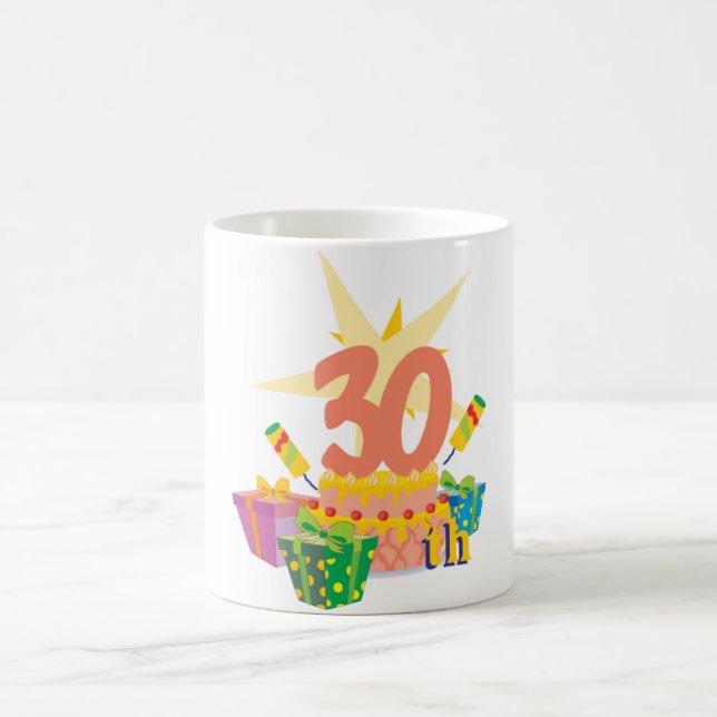 celebrating thirty years young coffee mug (Center)