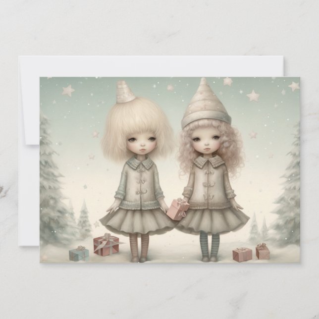 Celebrating Together Wishing You a Merry Christmas Holiday Card (Front)