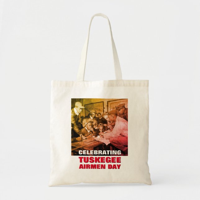 Celebrating TUSKEGEE AIRMEN DAY Veterans Tote Bag (Front)