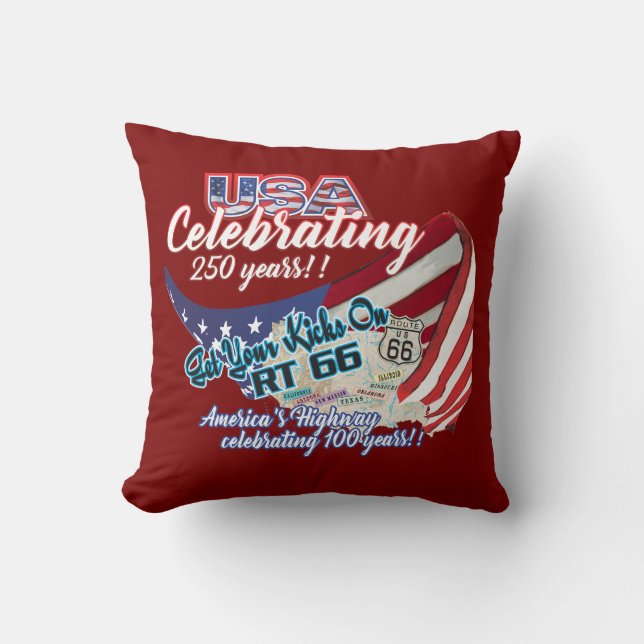 celebrating USA 250 independence throw pillow (Front)