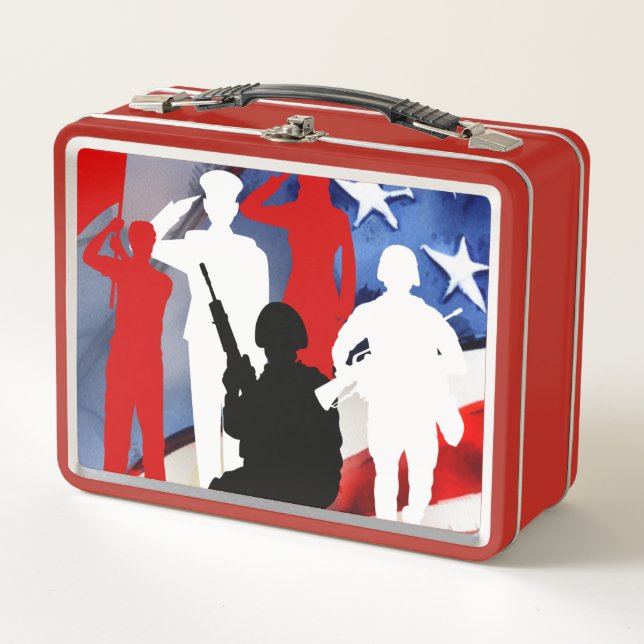 Celebrating Veterans Metal Lunch Box (Front)