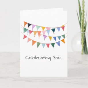 Celebrating You Happy Birthday Colorful Artisan Card