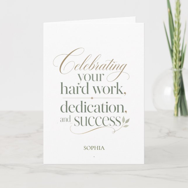 Celebrating Your Hard Work and Success Card (Front)