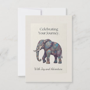 Celebrating Your Journey Elephant Greeting Card