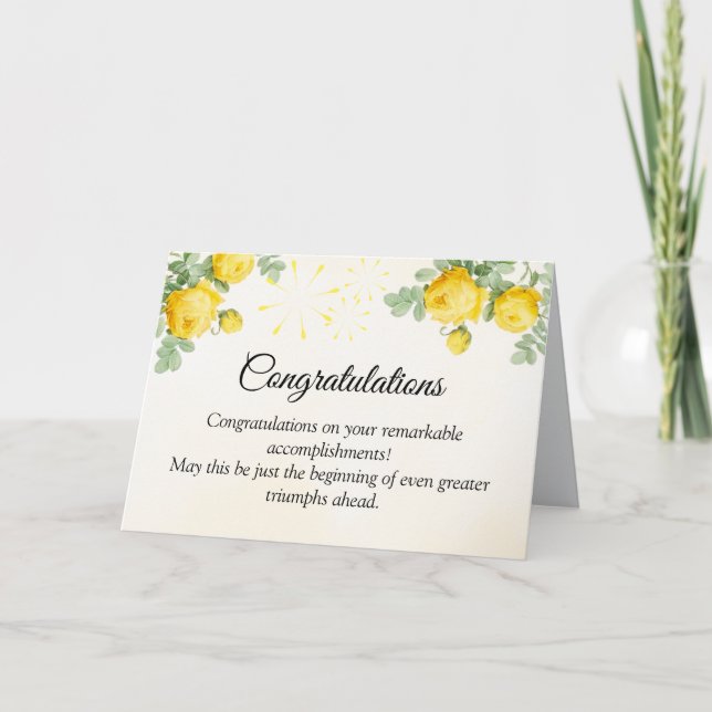 Celebrating Your Remarkable Achievements Card (Front)