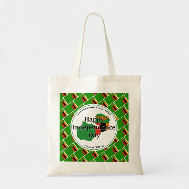 Celebrating ZAMBIA INDEPENDENCE Zambian Tote Bag (Front)