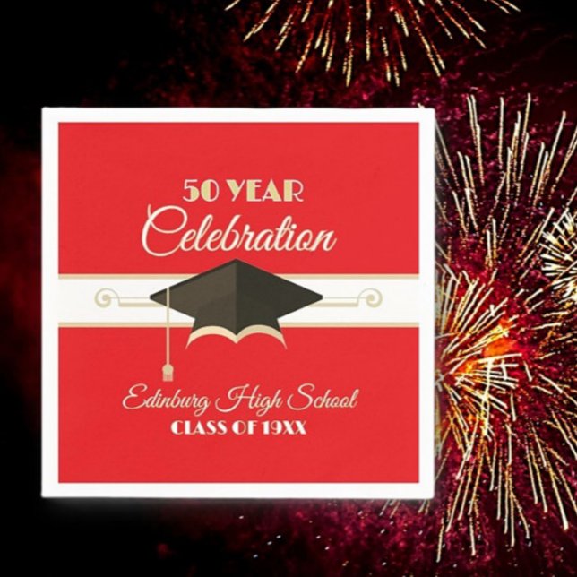 Celebration! 50 Year Class Reunion  Napkins (Creator Uploaded)