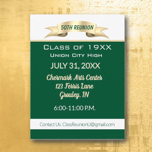 Celebration!  50th Class Reunion Invitation Postcard