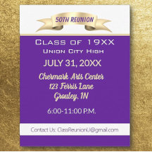 Celebration! 50th Class Reunion Invitation