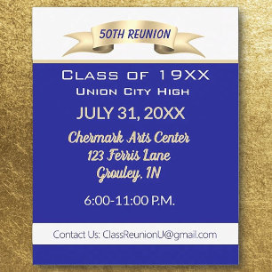 Celebration!  50th Class Reunion Invitation Postcard