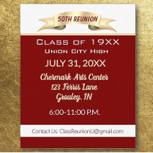 Celebration! 50th Class Reunion Invitation