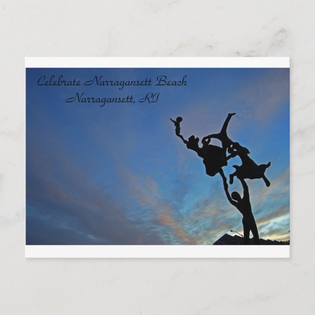 Celebration at Narragansett Beach Invitation Postcard (Front)