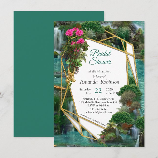 Celebration at the Magical Fantasy Lake Invitation (Front/Back)