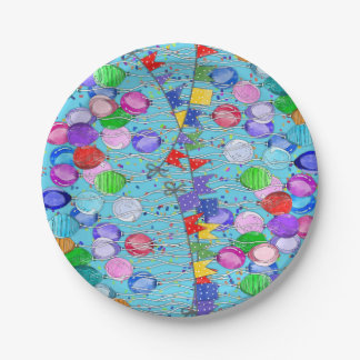 Celebration Balloons and Banners Paper Plate