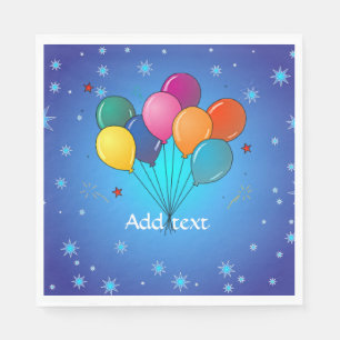 Celebration Balloons Template Napkin