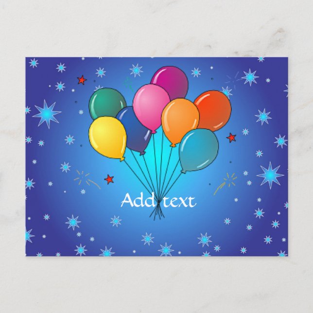 Celebration Balloons Template Postcard (Front)