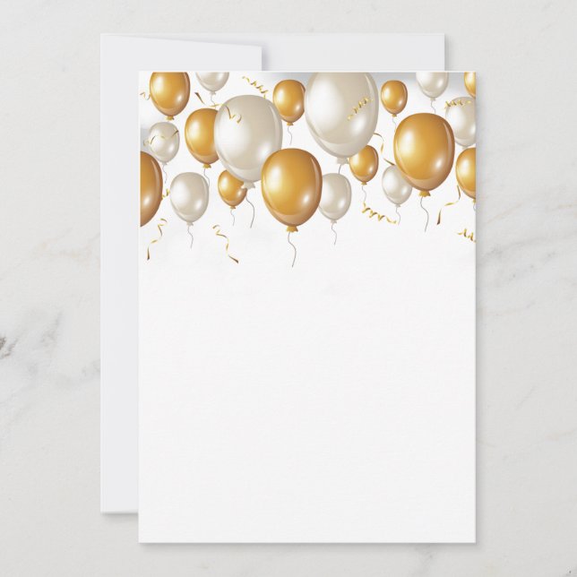 Celebration Birthday Balloons Invitation (Front)