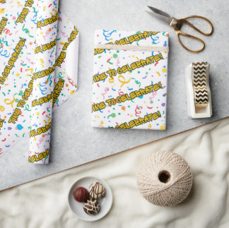 Celebration Birthday Party Wrapping Paper