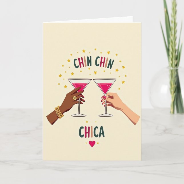 Celebration Birthday Toasting Card (Front)
