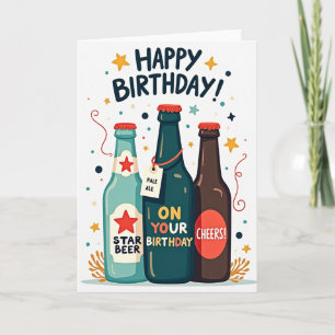 Celebration Bottles Birthday Card