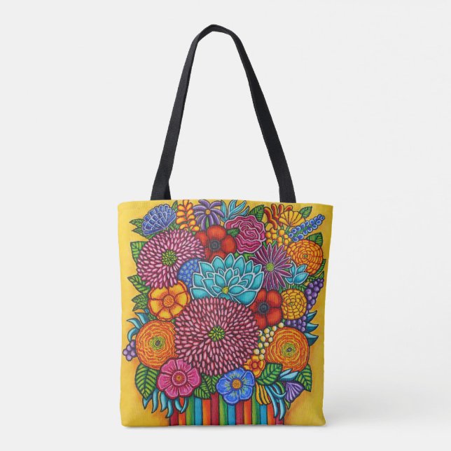 Celebration Bouquet All over Tote Bag (Back)