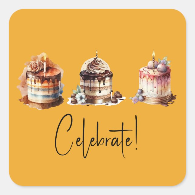 Celebration Cake Trio Stickers (Front)