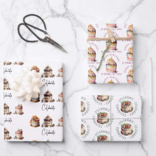 Celebration Cakes Wrapping Paper Sheet