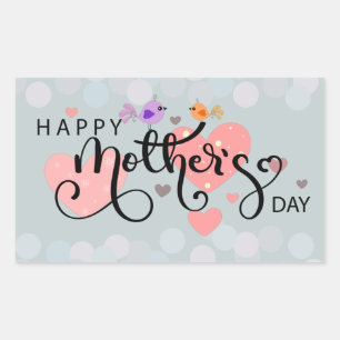 Celebration Calcomania "Happy Mother's Day" Rectangular Sticker