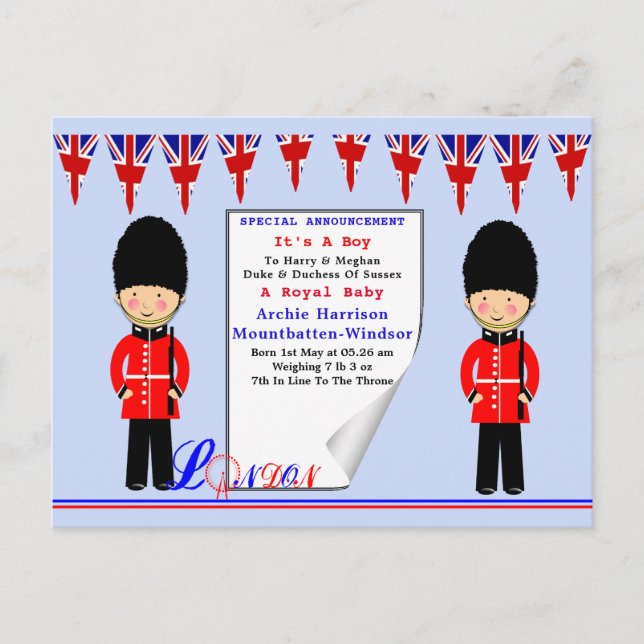 Celebration Cards Royal Baby (Front)