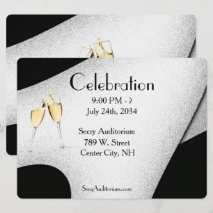 Celebration Champagne Glass  Invitation