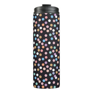 Celebration confetti seamless pattern,background w thermal tumbler