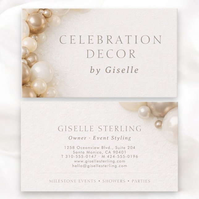 Celebration Decor Decorating Business Card (Creator Uploaded)