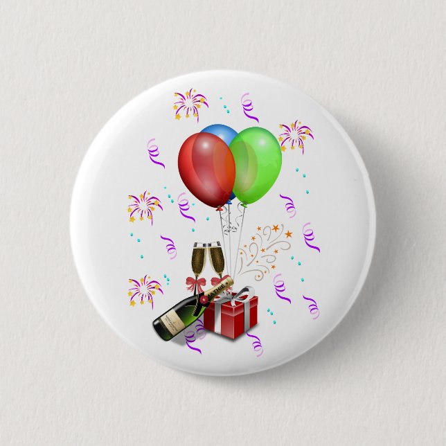Celebration Decorations 6 Cm Round Badge (Front)