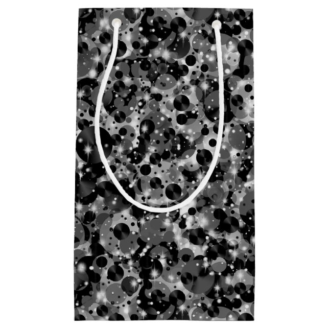 Celebration Dots-19-Black GIFT BAG S (Front)