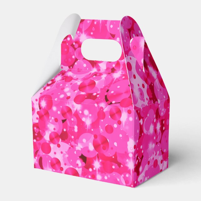Celebration Dots-9-Hot Pink Favour Box (Back Side)