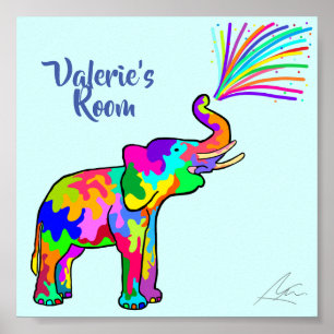 Celebration Elephant Art Poster