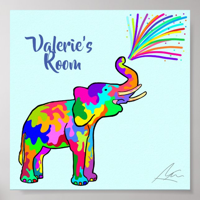 Celebration Elephant Art Poster (Front)
