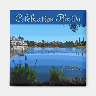 Celebration Florida Square magnet with Effects