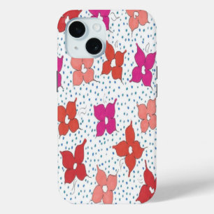 Celebration Flowers and Polka Dots iPhone 15 Case