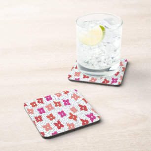 Celebration Flowers and Polka Dots Coaster