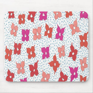 Celebration Flowers and Polka Dots Mouse Mat