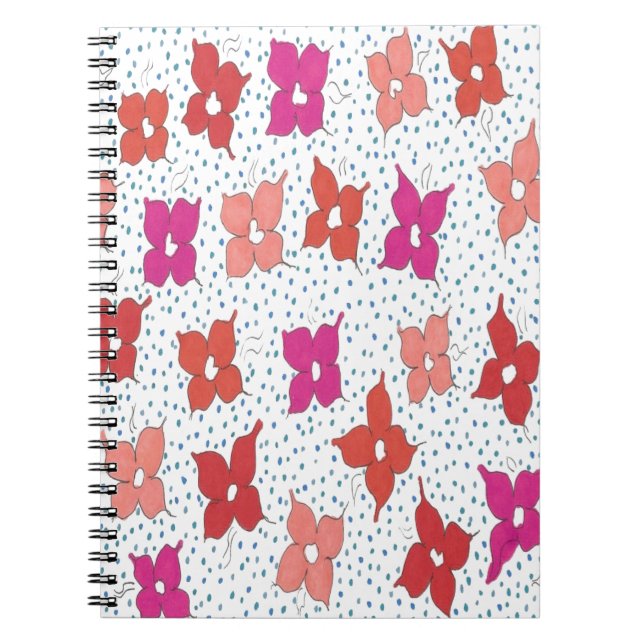 Celebration Flowers and Polka Dots Notebook (Front)